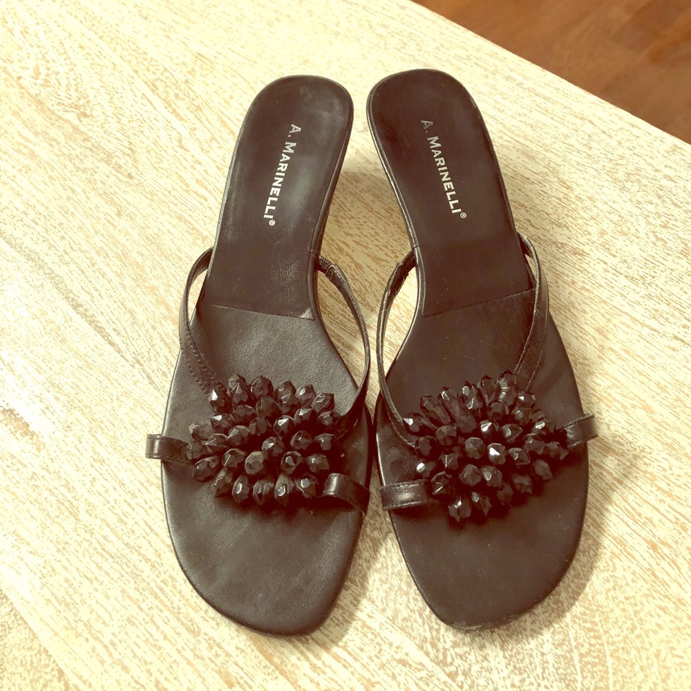 Low heel slip ons.